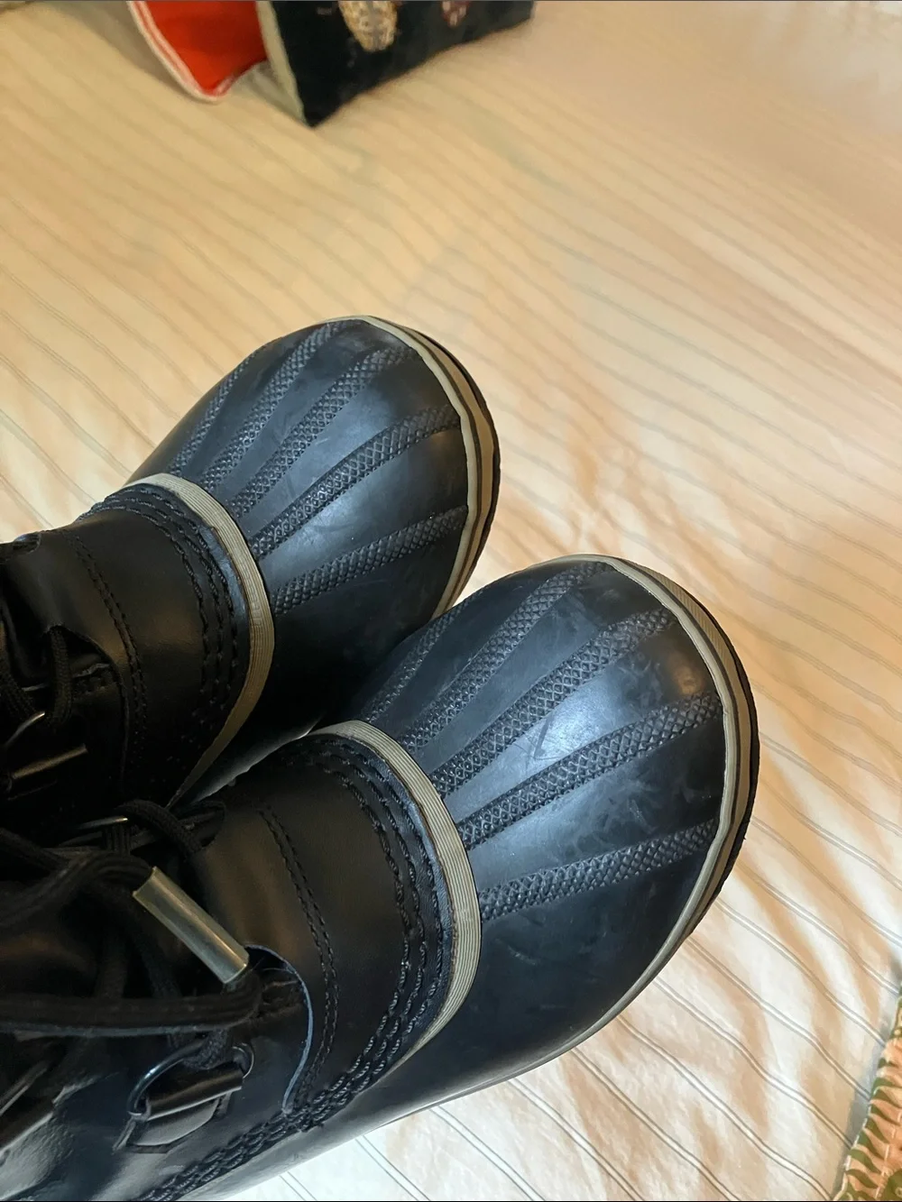Sorel Kids Black and Gray Insulated Snow Boots